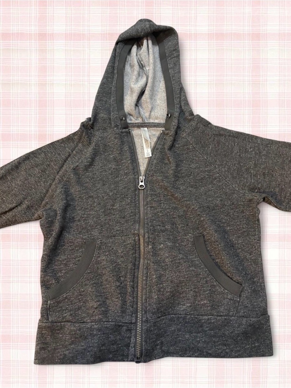 Women’s Aéropostale Charcoal Zip Hoodie - Gray Casual Zip-Up